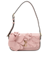 Mini Avenue Floral Applique Shoulder Bag, &pound;295, Handbags, Pink, Leather, Front view